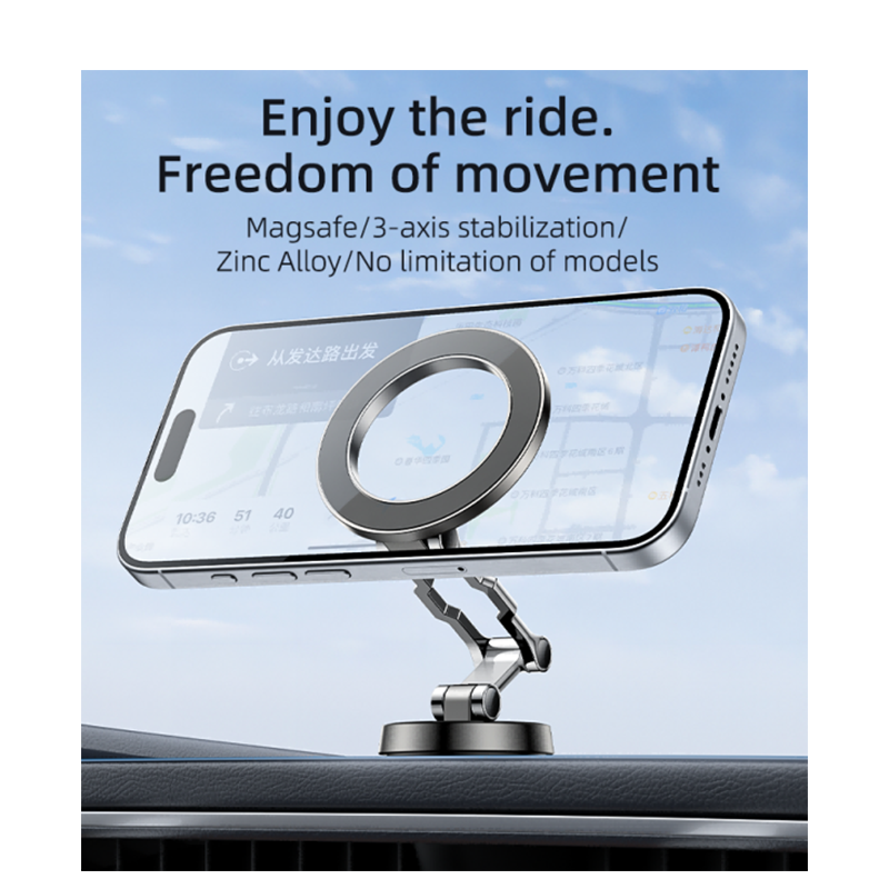 Yesido C203 3-axis Stabilization 360 Rotation Zinc Alloy Super Adsorption Magnetic Phone Holder Yesido C203 3-axis Stabilization 360 Rotation Zinc Alloy Super Adsorption Magnetic Phone Holder